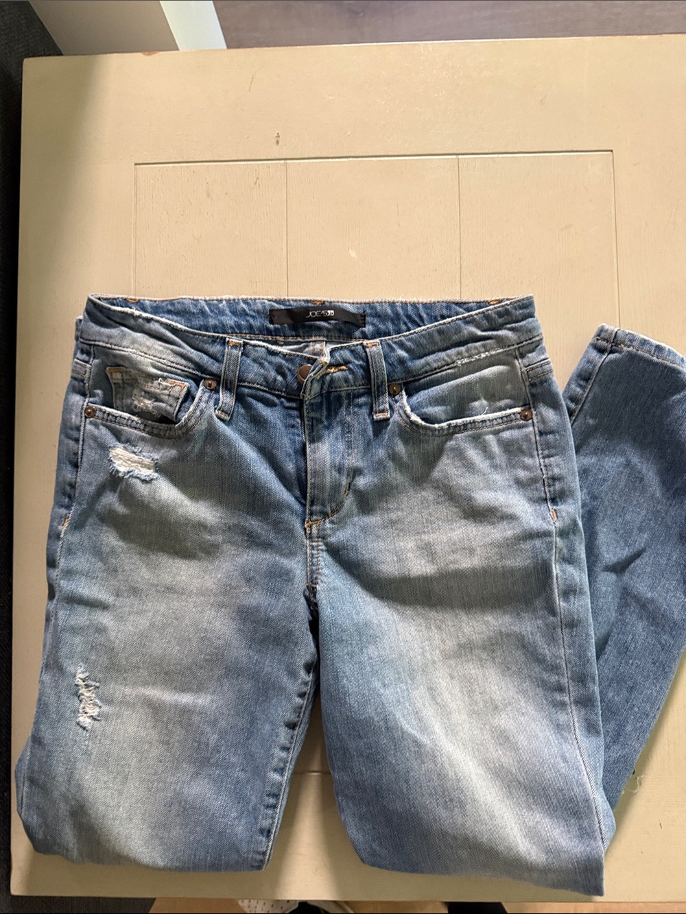 Joe's Jeans Women's Light Blue Distressed Boyfriend Jeans